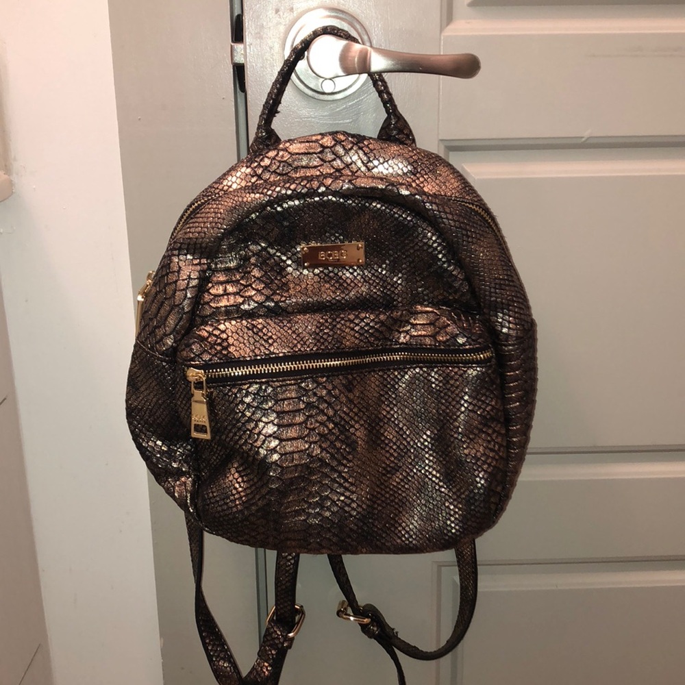 BCBG chrome backpack